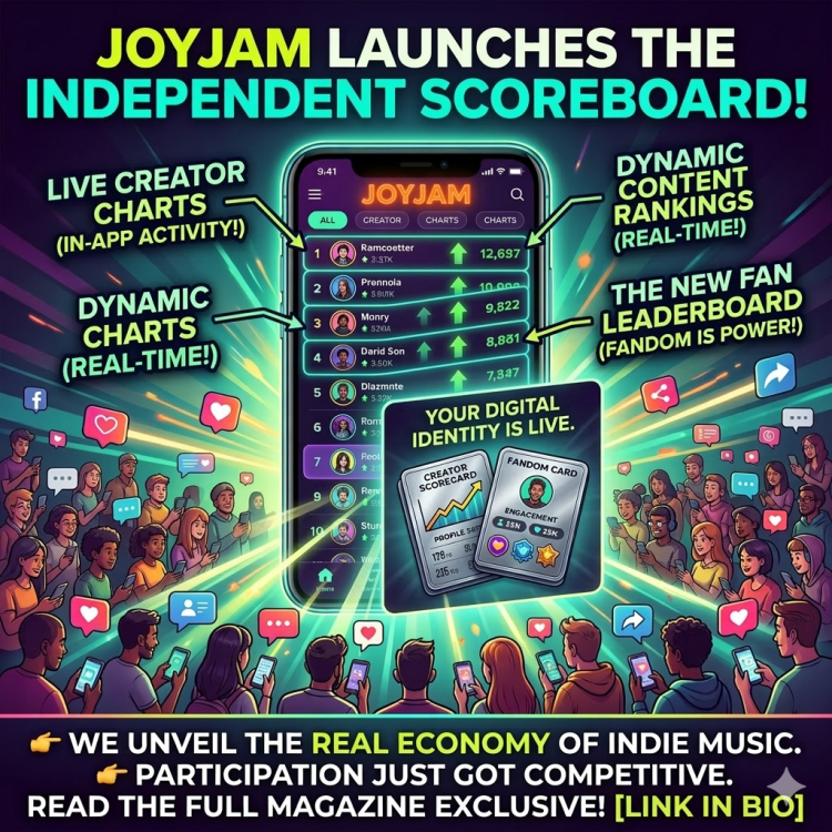 JoyJam Launches Public Charts for Independent Music